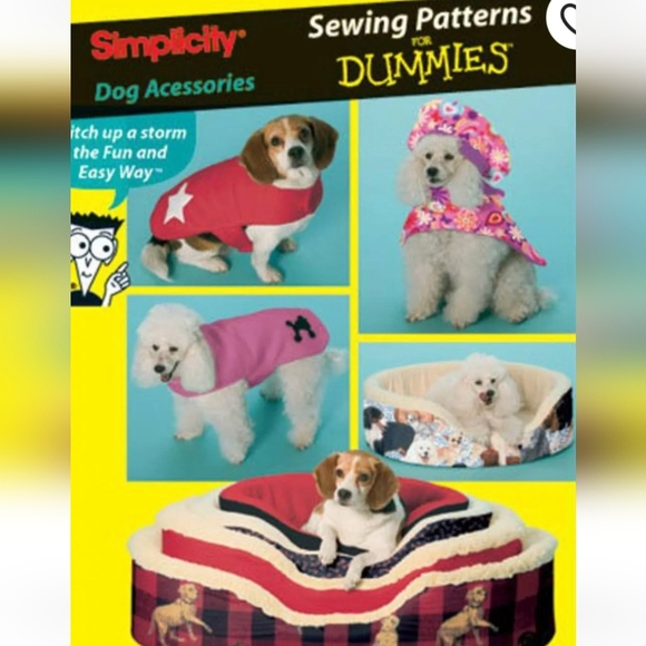 Simplicity 4793 Dummies Sewing Pattern Dog Bed Covers Coats Size A - Picture 6 of 11